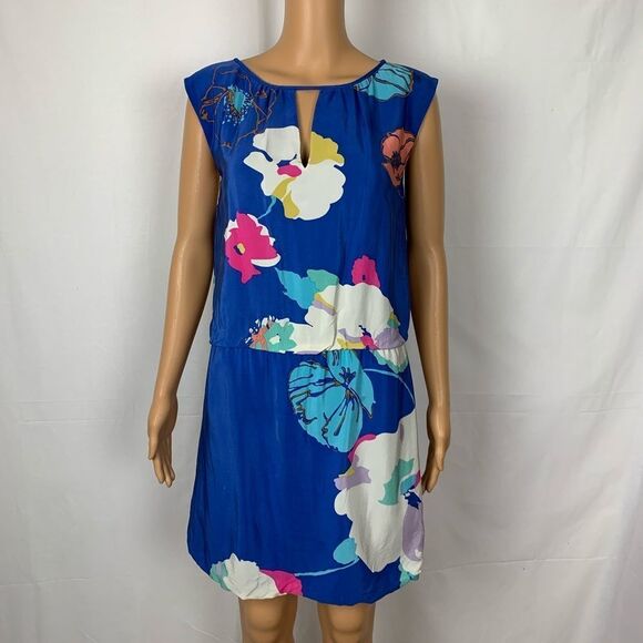 Tibi Silk Floral Keyhole Dress Josephine Easy Sz 2 - Picture 1 of 8